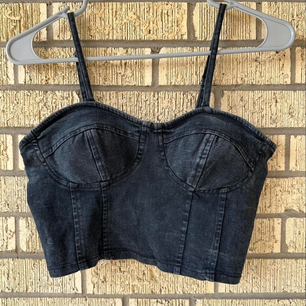 Forever 21 Dark Denim Crop Top